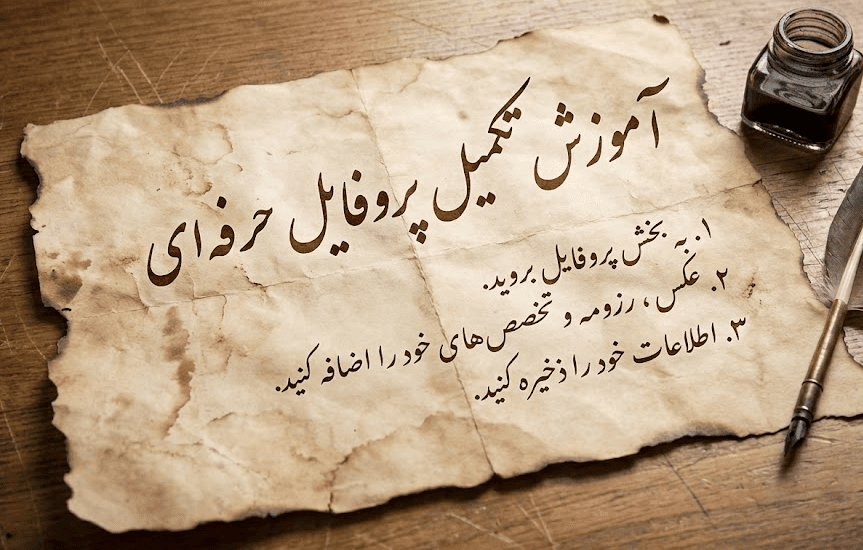 تکمیل پروفایل حرفه‌ای